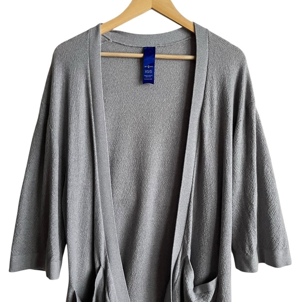 Kit and Ace In the Clouds Wrap Cardigan XS/S Grey Merino Blend - Picture 4 of 13